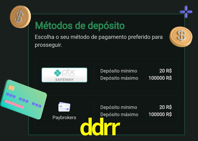 O cassino ddrr oferece uma grande variedade de métodos de pagamento